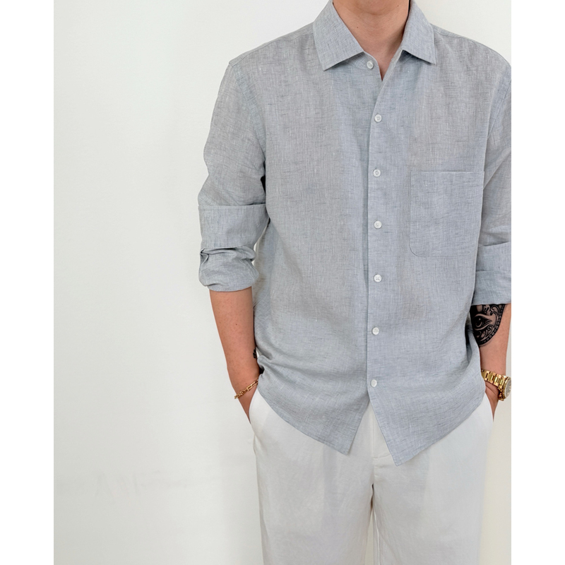 Rizzup Italian Albini Linen Shirt Lp Style Andre Shirt