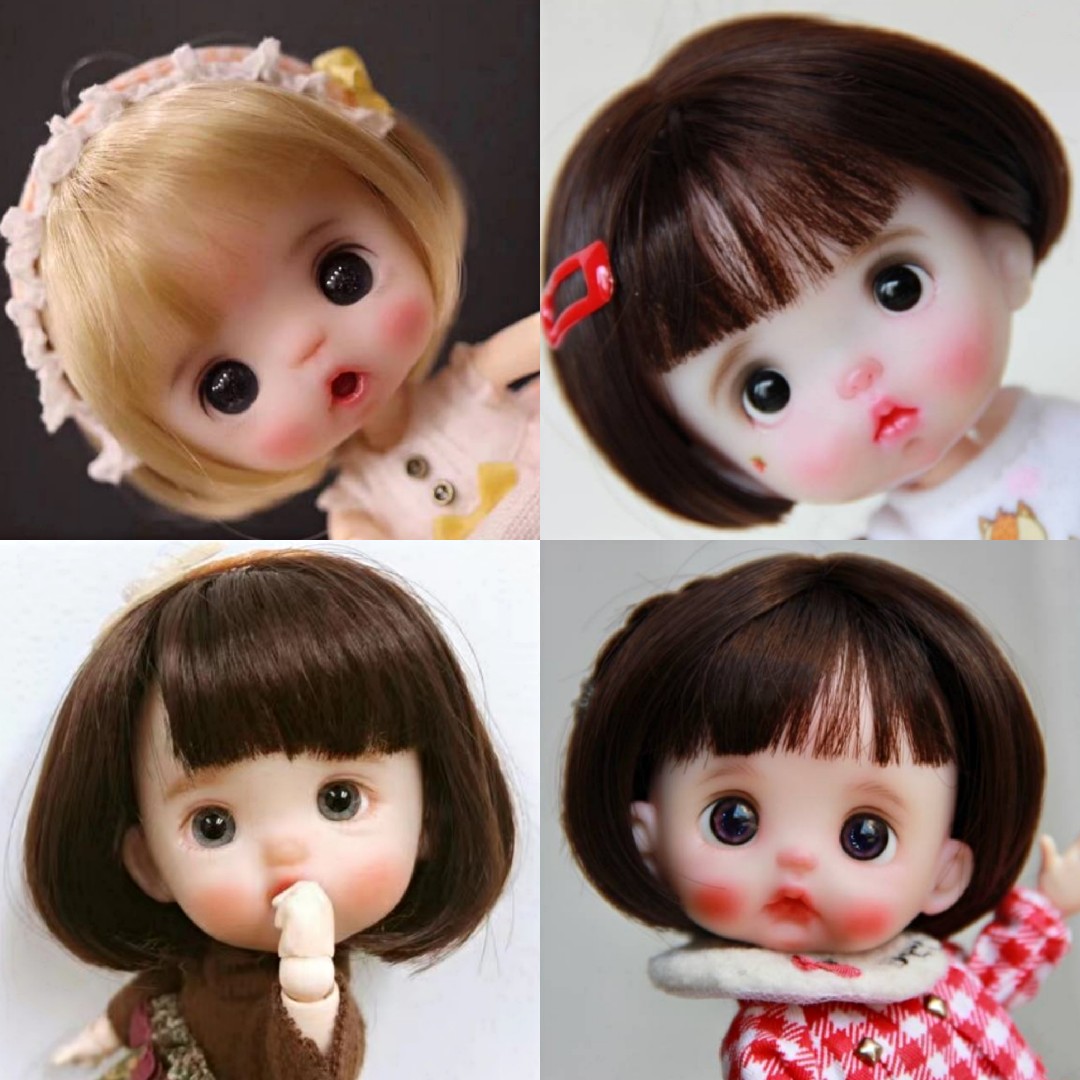 ob11 bjd soft pottery doll head 8 points wig mohair GSC 5 6 points baby head universal new spot