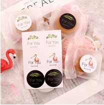 Flamingo sealing paste mooncake packaging packaging box biscuit box egg yolk crisp box sticker 180 PCs