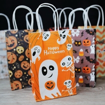 Halloween paper bag carry gift paper bag Kraft paper gift bag 1 price