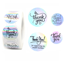 Round laser Thank You decorate the sticker closure sticker thanks to the baking wedding sticker label adhesive sticker