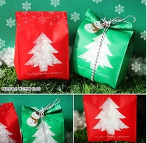 Christmas tree snowflake candy bag frosted gift bag red and green 50 Price