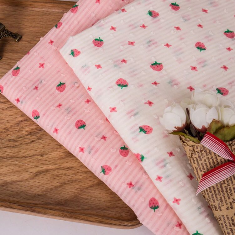 (Strawberry Jacquard) bjd doll clothes blouse ob11 the dress lining is lined with pure cotton thin fabric