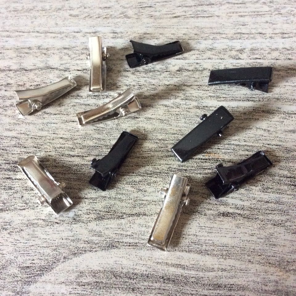 Black silver metal hair clip handmade DIY hair accessories 8 points 6 Sub-bjd Little Bublythe va with 2cm long