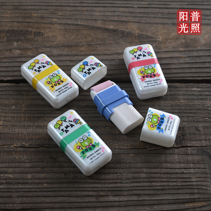 80s 90s new generation frog series old pencil sharpener frog pattern eraser