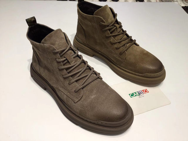 The first layer of cowhide Martin shoes new leather thick-soled wolf style outdoor sports and leisure shoes desert hiking shoes