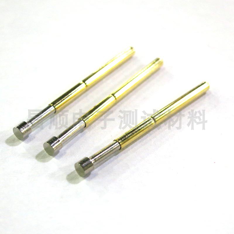 P125-G Flat head PCB test probe Telescopic spring thimble test stand Fixture needle Copper head Nickel plating