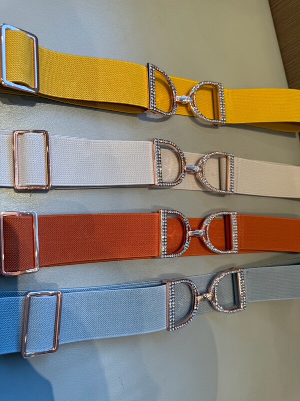 Equestrian Belt with Rhinestones, Suitable for Both Children and Adults