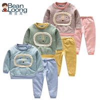 Thận đậu rồng bé bộ đồ cotton trẻ em cotton mỏng quần áo cotton dày áo khoác nam và nữ bé 1 trẻ ra quần áo 5 tuổi thu đông bán quần áo trẻ em