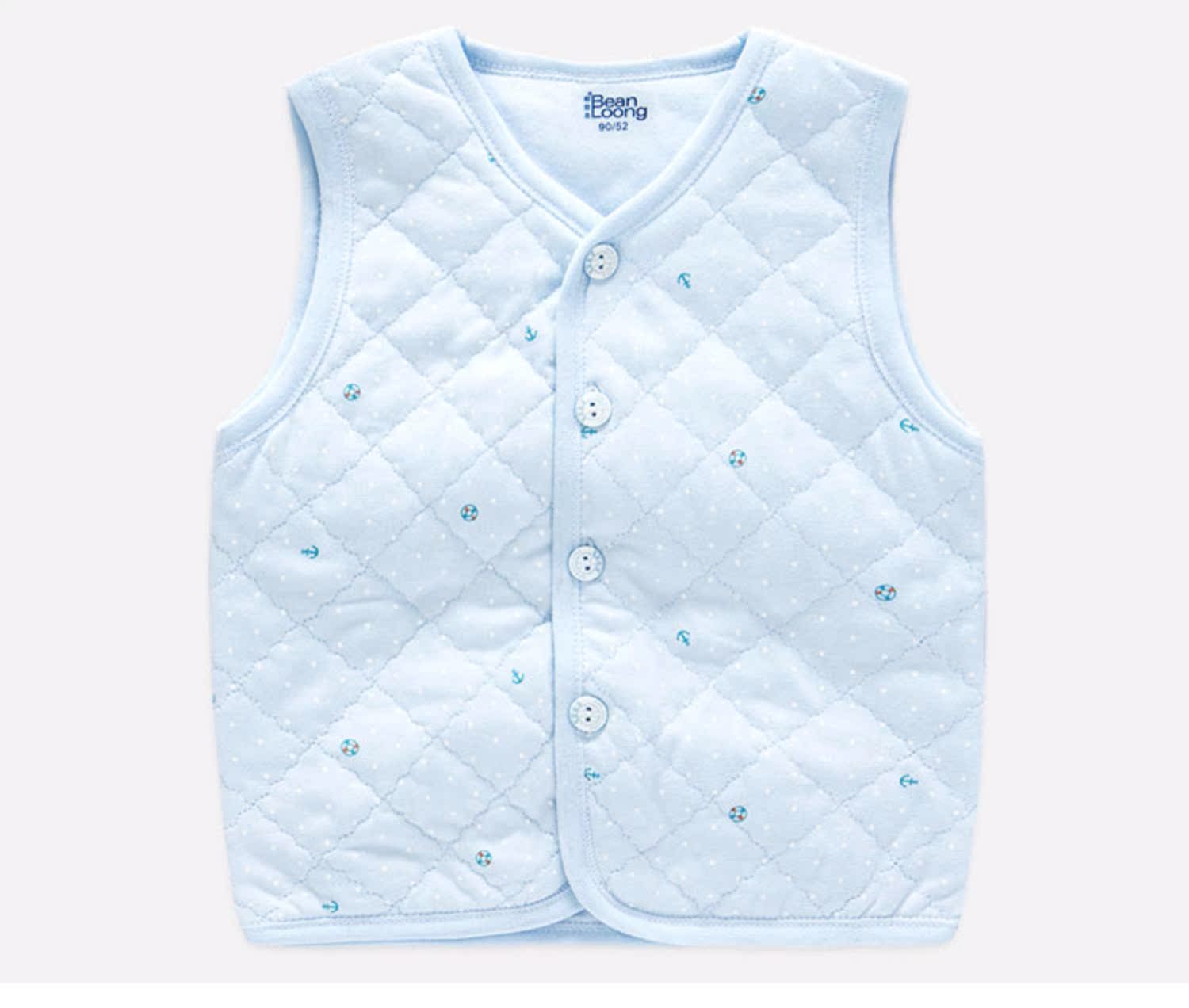 Thận đậu nguyên chất cotton cho bé áo gile phao trẻ em