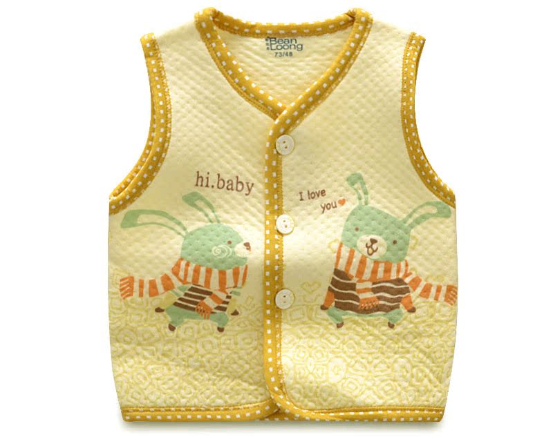 Thận đậu rồng bông nam và nữ bé ấm áp vest vest chần cardigan vest mùa xuân và thu đông bé bé vest nhỏ áo khoác trẻ em