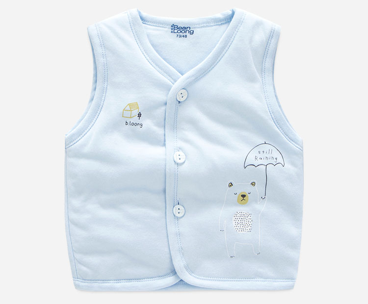 Thận đậu nguyên chất cotton cho bé áo gile phao trẻ em
