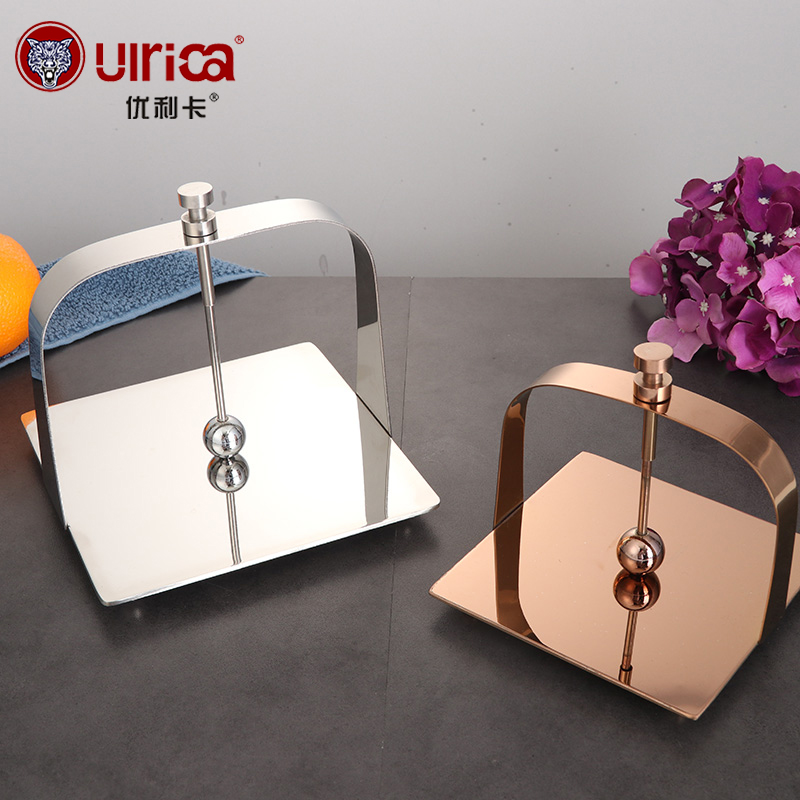 Stainless Steel Paper Towel Holder Square Towel Rack Square Towels Base Sub Hotel Restaurant Dining Towel Rack Table Creative Press Paper Seat-Taobao