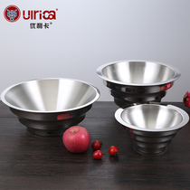304 Bamboo Festival Bowls Stainless Steel Art Pan Self-service Challah Pan Cold Dinner Plate Buffet Kitchen fruit tray KTV