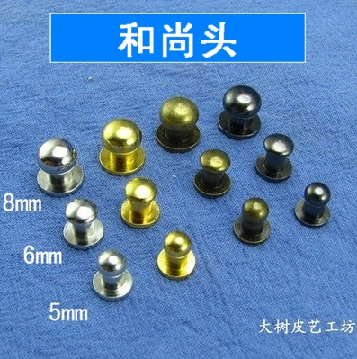 Handmade Leather Goods Belt Buckle Nail Buckle Foreskin Buckle Green Bronze Silver Monk Head Pacifier Nail