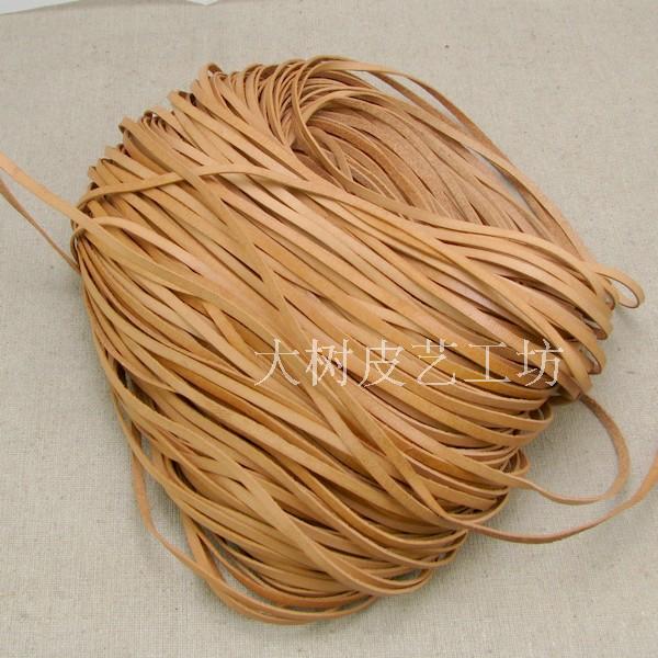 Handmade leather accessories DIY jewelry material accessories 3mm flat cowhide braided rope Flat leather rope