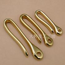 Die casting day style copper U hook U hook U hook chab hook key hook handmade leather with brass material (TK81)