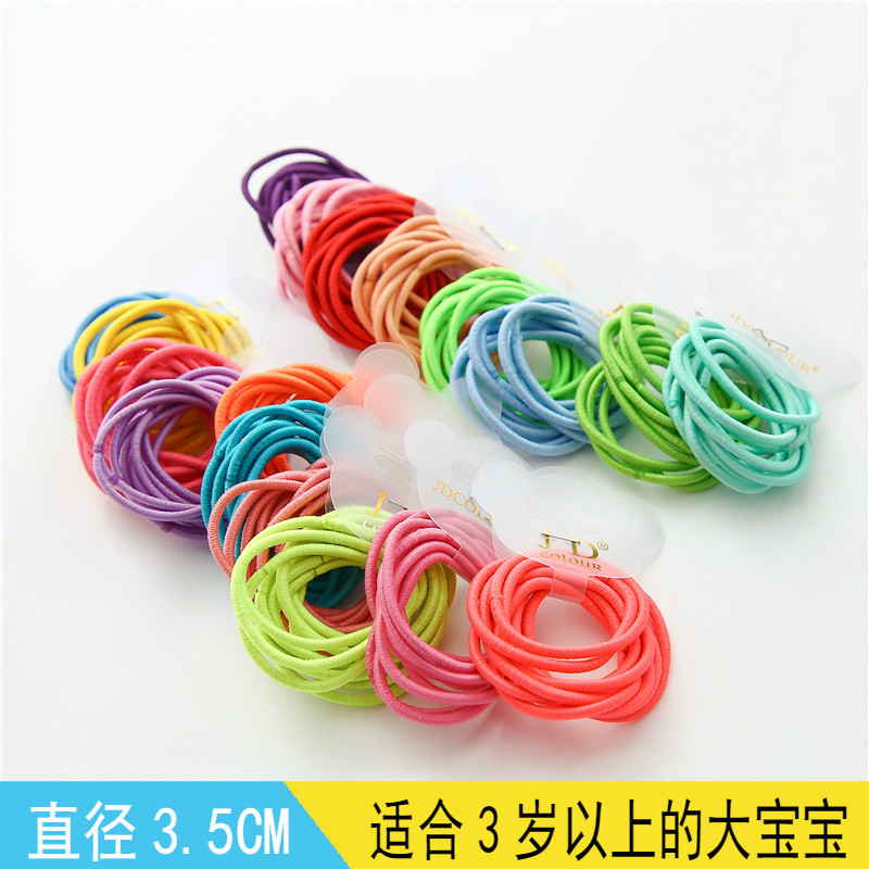 Girl No seams No Injuries Basis Hair Circles Rubber Fascia Children Hair Circles Women's Hair Loops Leather Gluten 5 Strings