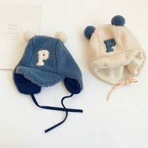 Baby hat winter plus velvet children soft edge ear cap warm Joker boys and girls baby fashion Lei Feng hat