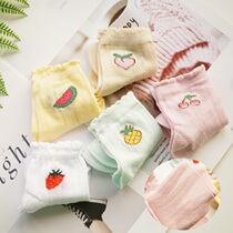 Childrens socks spring and summer mesh cotton girls 1-3-5-7-9 years old girl socks baby baby socks thin