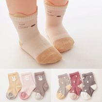 Xiaolong baby socks 0-4 years old autumn and winter children boys and girls newborn loose mouth boneless baby cotton short tube