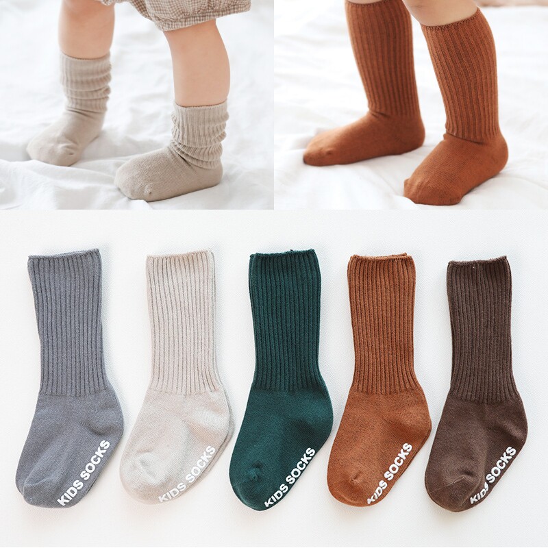 Baby Socks Autumn Winter Boy Girl Child Cotton Bubble Socks 0-3 Han version Baby midcylinder socks non-slip