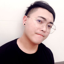 Square Sven black eyeglasses gold silk fat glasses frame male big face full frame tide eye socket Tide wide round face flat mirror