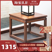 New Chinese style side few solid wood corner sofa side cabinet Elm small square table simple coffee table side table living room Zen furniture