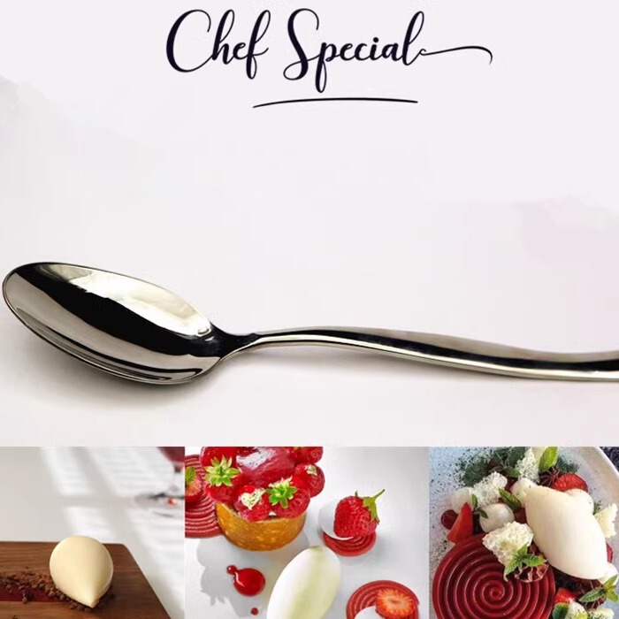 Ice Cream Scoop, Olive Spoon, Thickened High-End British-Style Chef's Tool Spoon, 304 Stainless Steel Sherpa Spoon