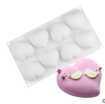 8 Lianniu New irregular heart-shaped high temperature dessert French three-dimensional mousse dessert silicone mold