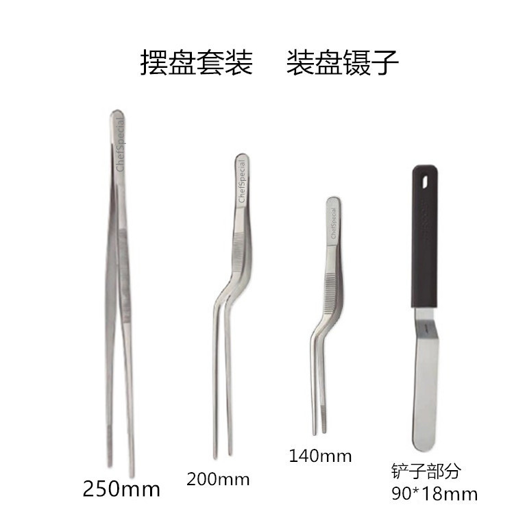 Molecular Cuisine Stainless Steel Tweezers Plating Tools Western Cuisine Chef's Special Spatula Professional Chef Displacement Spatula
