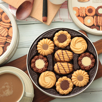 Japanese imported snacks Bourben 5 kinds of assorted cream chocolate chip cookies New Year gift tin