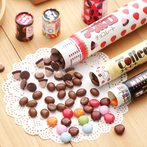 Japan imported snacks meiji meiji colorful chocolate beans space Lo strawberry milk chocolate tube