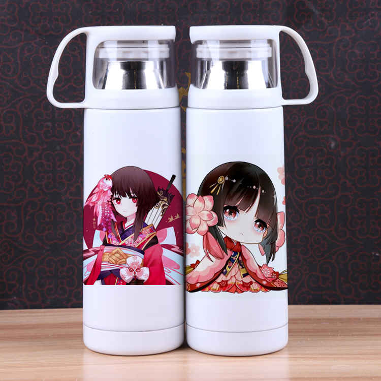 Yin Yang Shi Cup Cup Anime Water Cup Game Trò chơi di động quanh SSR Demon Fox God Thermos có nắp - Carton / Hoạt hình liên quan hình ảnh sticker de thương