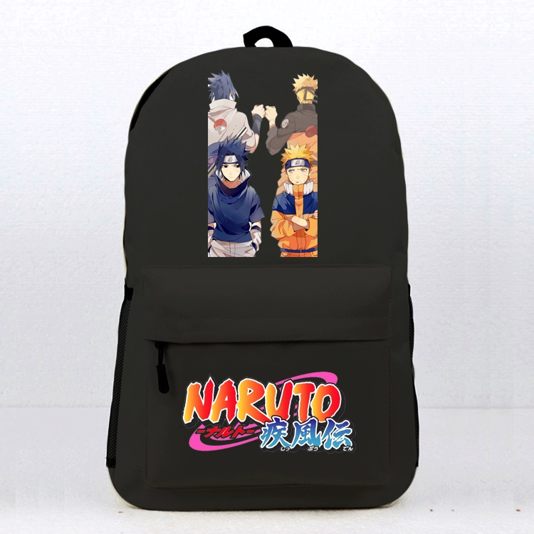 Anime Naruto Schoolbag Swirl Naruto Bao quanh Sasuke Ba lô Ba lô nam và nữ Trung học - Carton / Hoạt hình liên quan các sticker cute