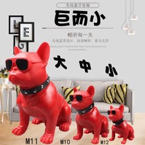 Private Model Audio Full Body Dog Bulldog Speaker Cartoon Dog Head Card U Disk Creative Gift Bluetooth Audio