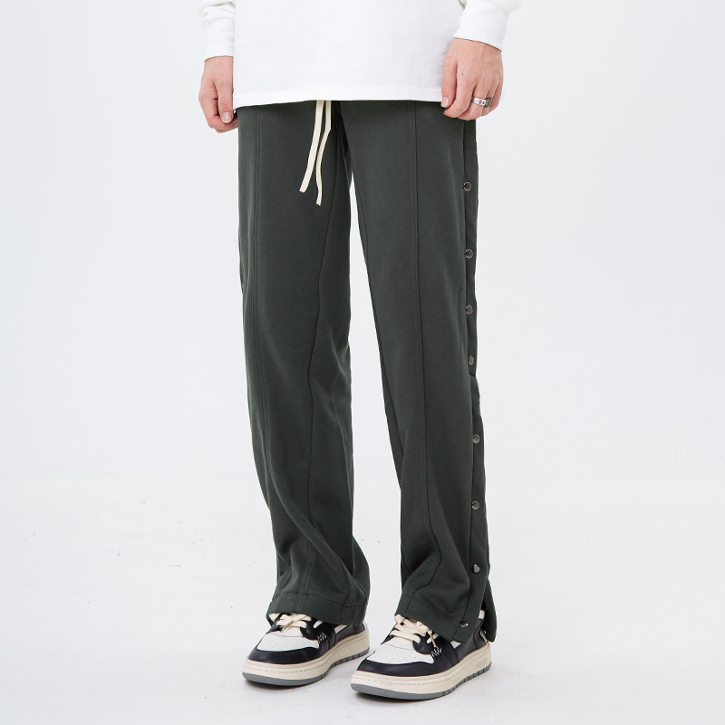 CTB Beer Captain American Casual Sports Pants Male Tide Card Buttons Loose Straight Drum Pants Pendants Pendants