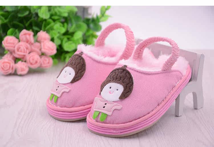 Pantoufles enfants en coton pour hiver - semelle tendon - Ref 987045 Image 36