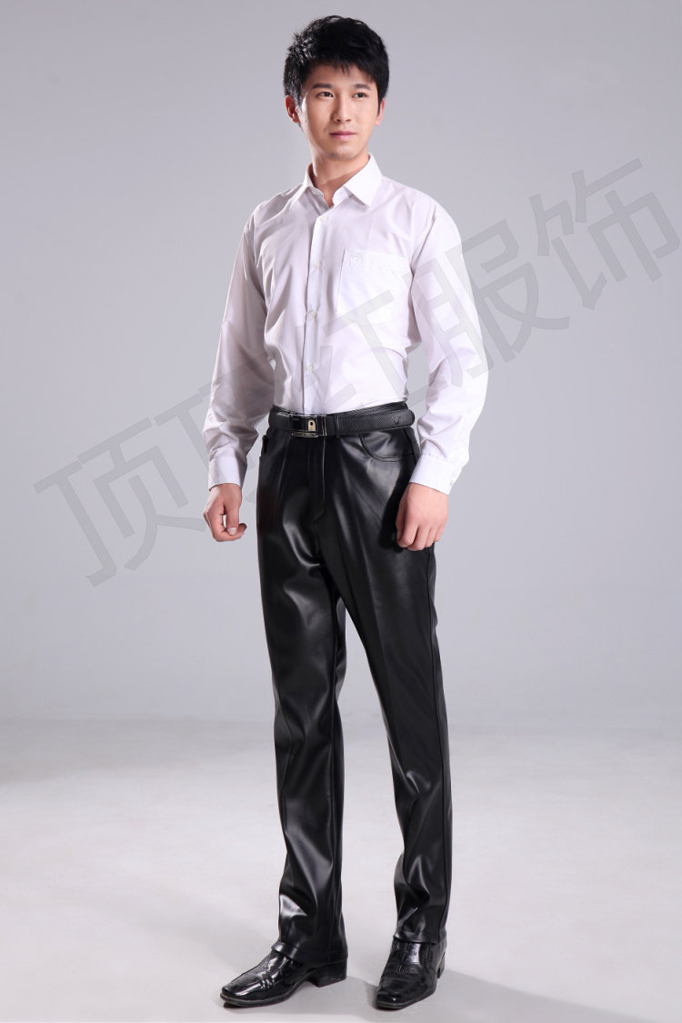 Pantalon cuir homme droit pour hiver - Ref 1488460 Image 8