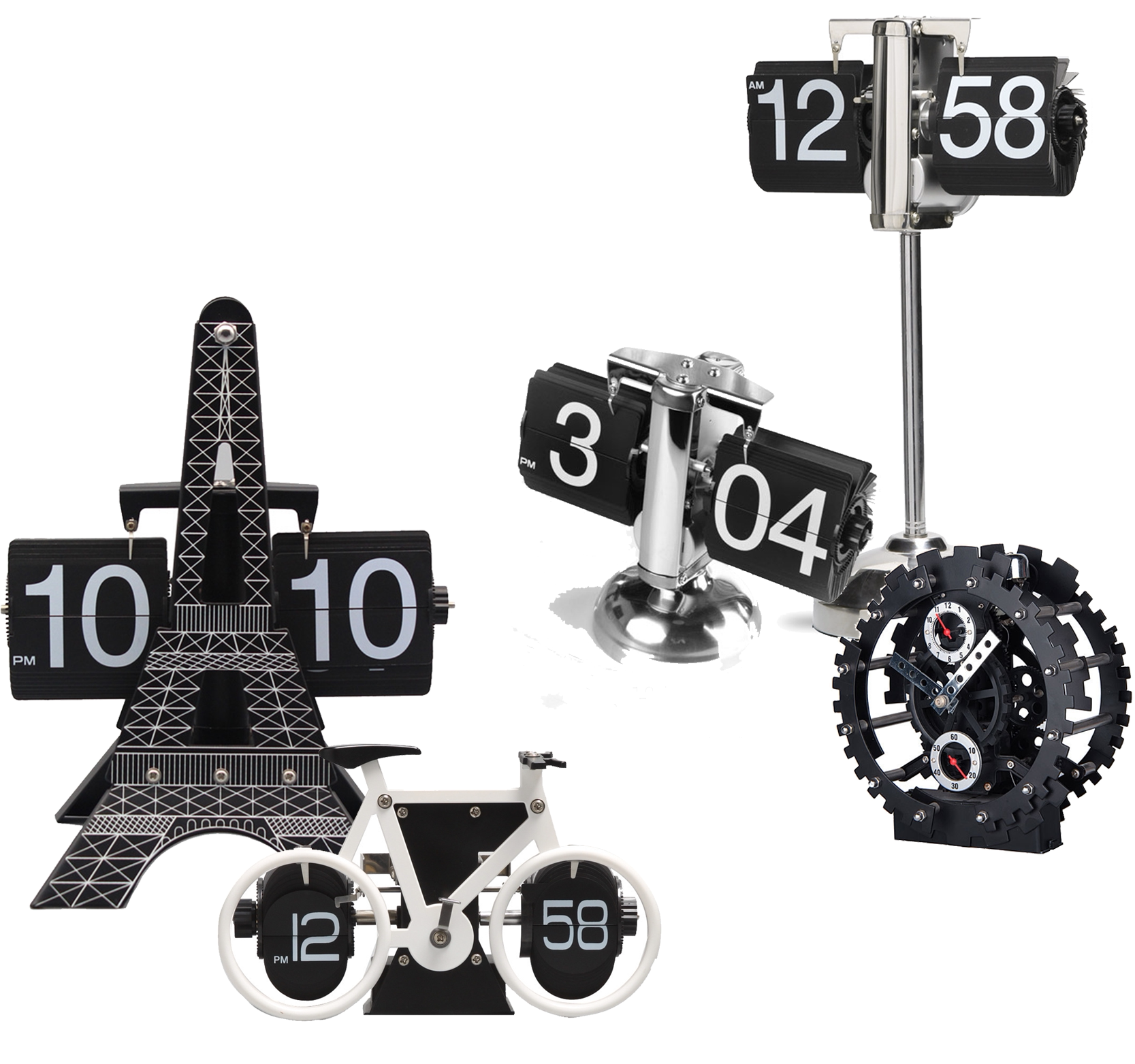 Automatic Page-turning Clocks Modern Machinery Clock Alarm Clock Personality Desk Clock Living Room Pendulum Seating Clock Book Room Children's House 