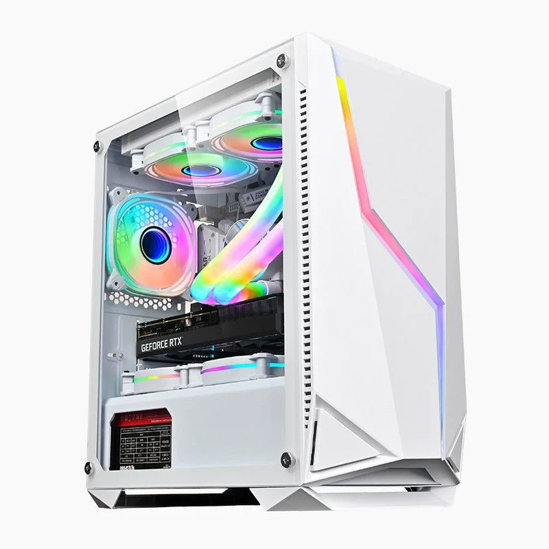 Панель игрового Phantom шасси MATX материнская плата чистый белый тестовый бэклайн 240 водяное охлаждение световая полоса настольный корпус ПК