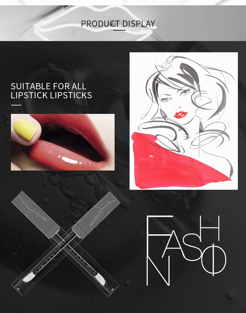 Ins vẻ đẹp miệng lớn lip lip gloss lip gloss thủy tinh trong suốt lip Châu Âu và Mỹ lip dầu doodle lip son môi đối tác lip lỏng 	son bóng ysl