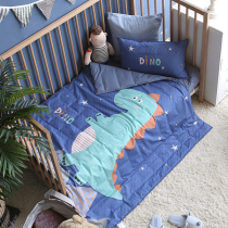 South Korea springtime new baby boy pure cotton cartoon by anti-kick by 3-piece dinosaur in afternoon nap by kindergarten