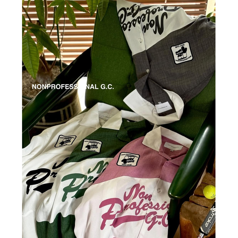 Purely Original Japanese High-End Niche Golf Bowling American Retro Cuban Collar Shirt Golfcore