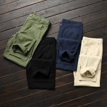 Trial dressing room U home foreign trade factory export day single afterend single stock big card cut mens thin cotton linen casual pants