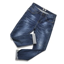 The first line of the big brand to withdraw the cabinet cut the label Foreign Trade original single factory spare tail single mens slim tapered washed jeans