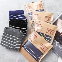 Day Sheet Original Packaging Hens Men Combed Pure Cotton Briefs Striped Four-corner Shorts Flat Corner Bottom Pants Home Comfort Elastic