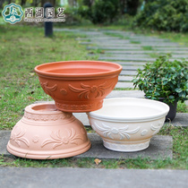 Clearance Alice relief hemisphere flower pot balcony creative green plant potted round idyllic resin