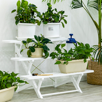 Clearance Alice double-layer gardening three-layer flower pot balcony multi-level stairs indoor outdoor flower stand Alice