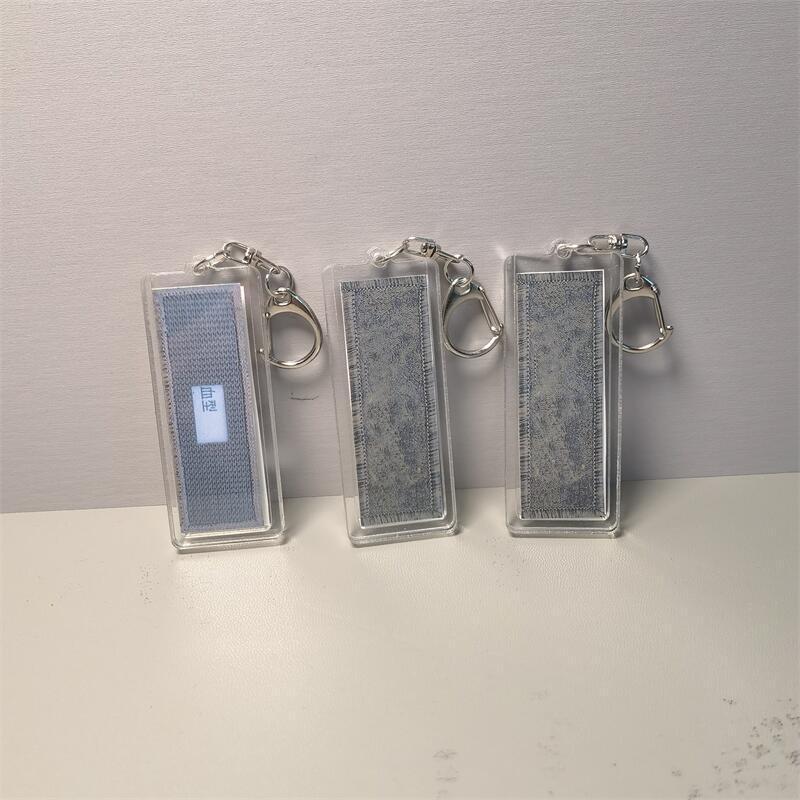 New Genuine Name Tag Protective Case Keychain Transparent Acrylic Backpack Small Pendant Military Romance Couple Gift New Genuine Name Tag Protective Case Keychain Transparent Acrylic Backpack Small Pendant Military Romance Couple Gift